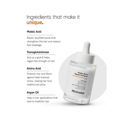 Ser reparator pentru par deteriorat Maleic Bond Repair Complex 0,5%, 50 ml, Minimalist