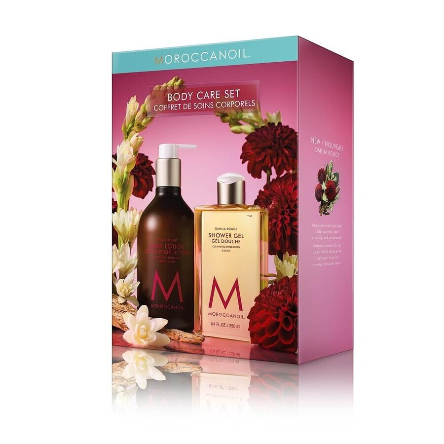 Set de cuidado corporal Dahlia Rouge, 360+250 ml, Moroccanoil