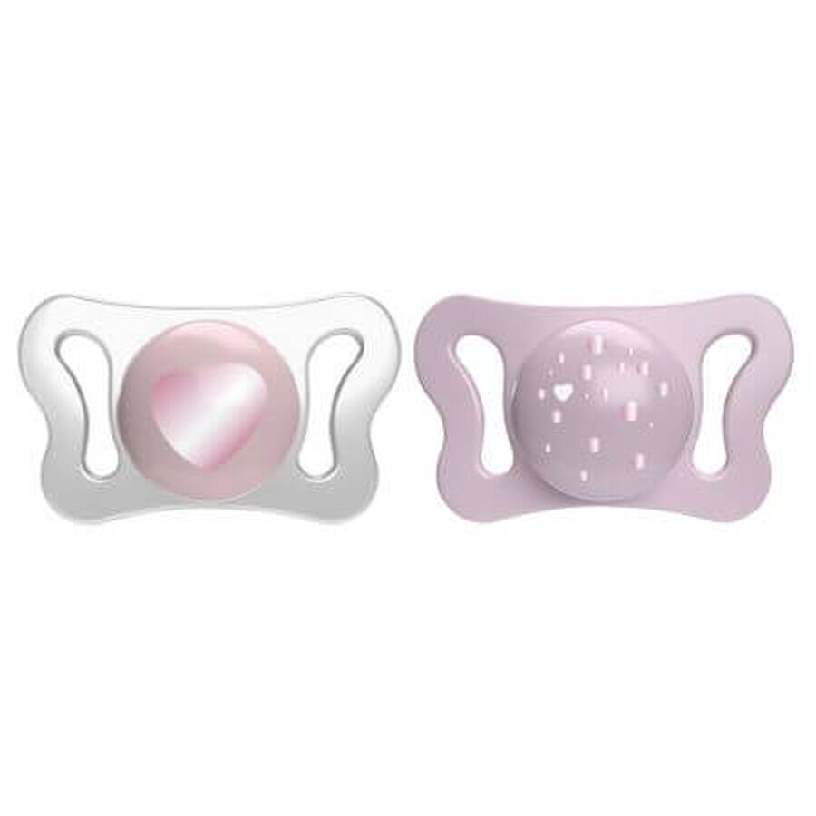 Set di ciucci in silicone PhisioForma Micro, 0-2 mesi, Rosa, 2 pezzi, Chicco