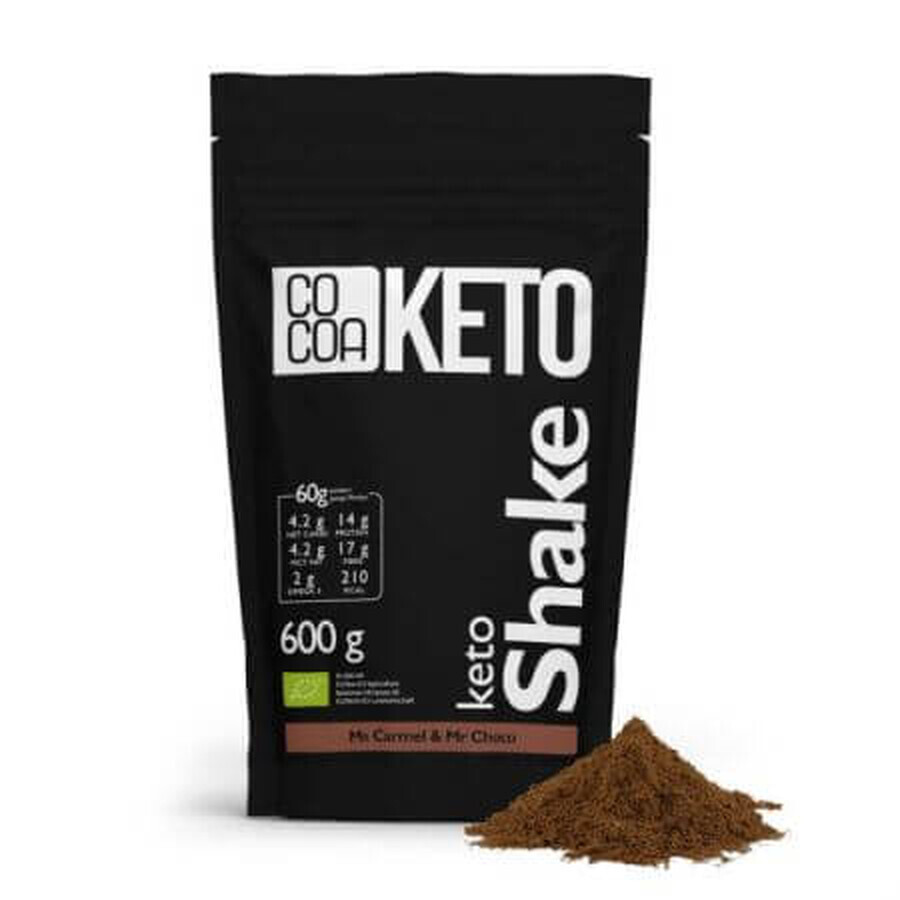 Batido Keto de Caramelo y Chocolate Ecológico, 600 g, Cacao