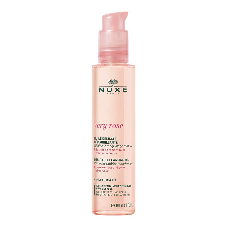 Ulei delicat de curatare pentru toate tipurile de ten Very Rose, 150 ml, Nuxe