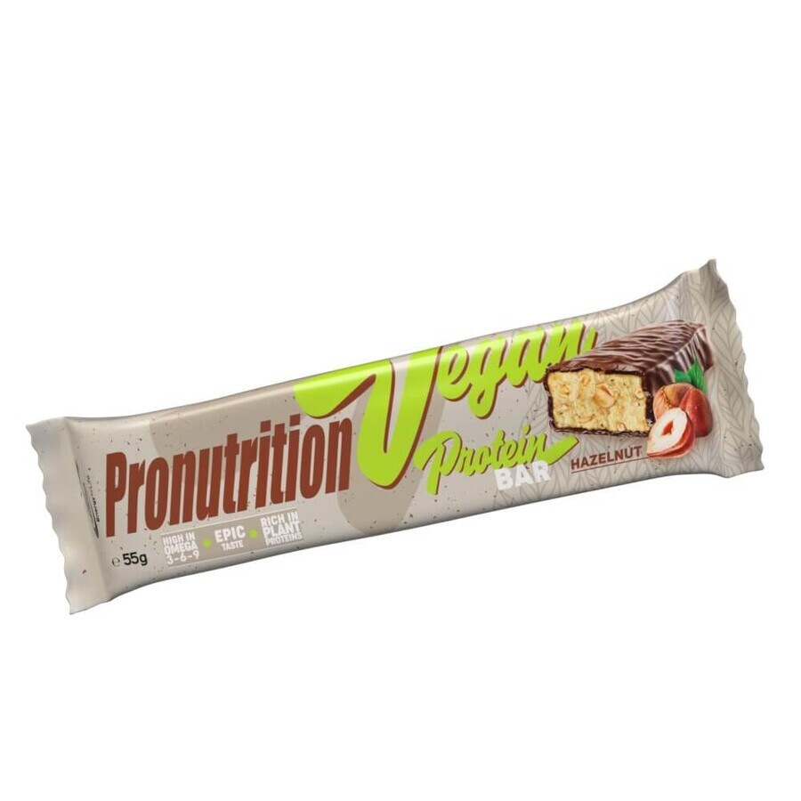 Barre protéinée à la noisette, 55 g, Pronutrition