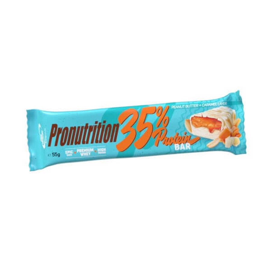 Barrita proteica de mantequilla de cacahuete, 55 g, Pronutrition