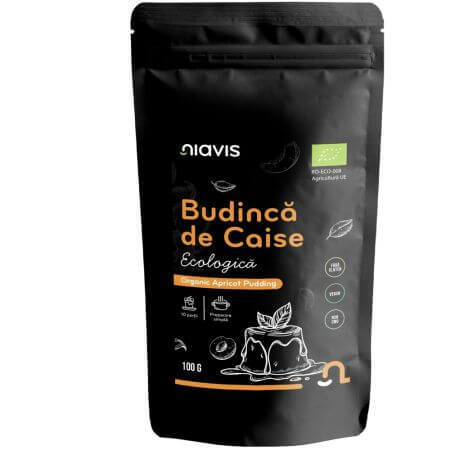 Pudin de albaricoque ecológico sin gluten, 100 g, Niavis