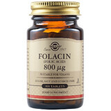 Folacin Ácido fólico 800 mcg, 100 comprimido, Solgar