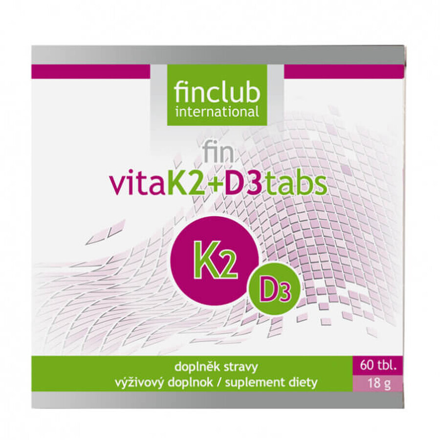 Fin VitaK2+D3tabs, 60 comprimidos, Finclub