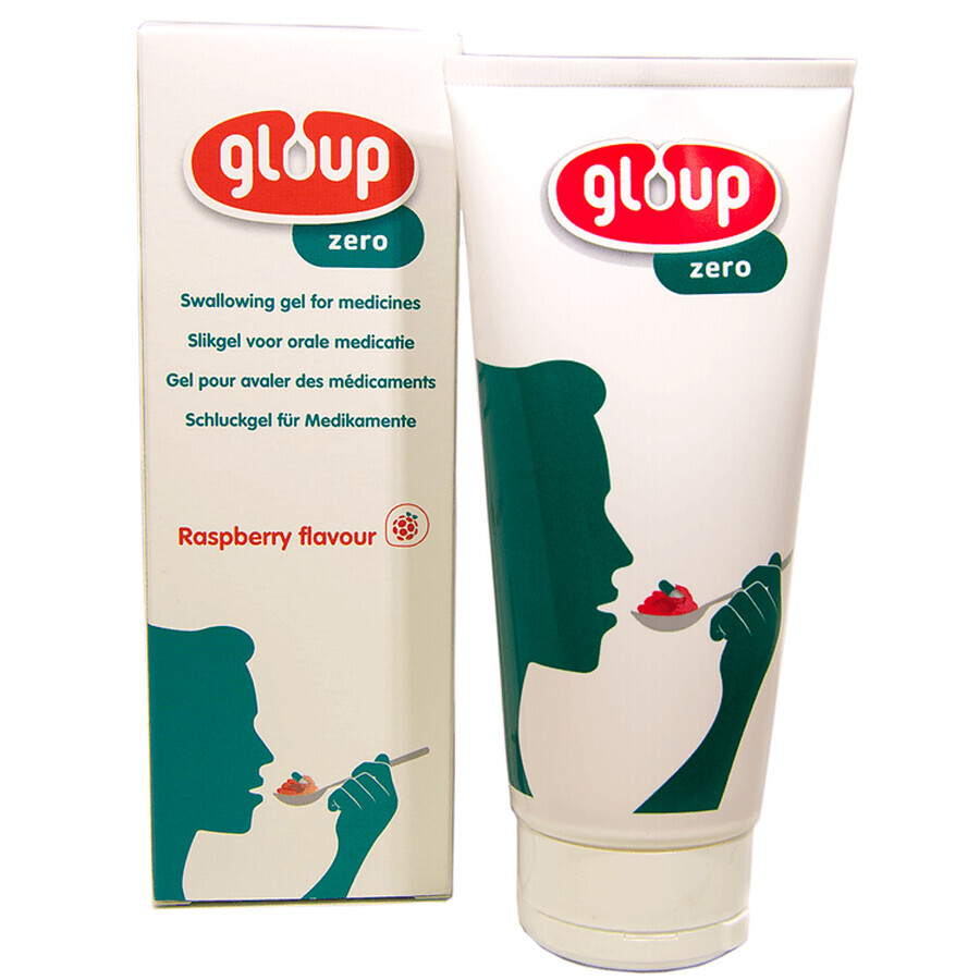 Gloup Zero, gel de déglutition de médicaments aromatisé à la framboise, 150 ml, Rushwood