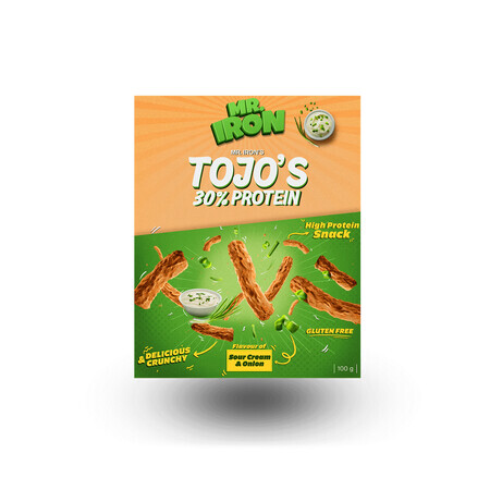 Bocaditos de proteínas con nata y cebolla Tojos, 100 g, Mister Iron