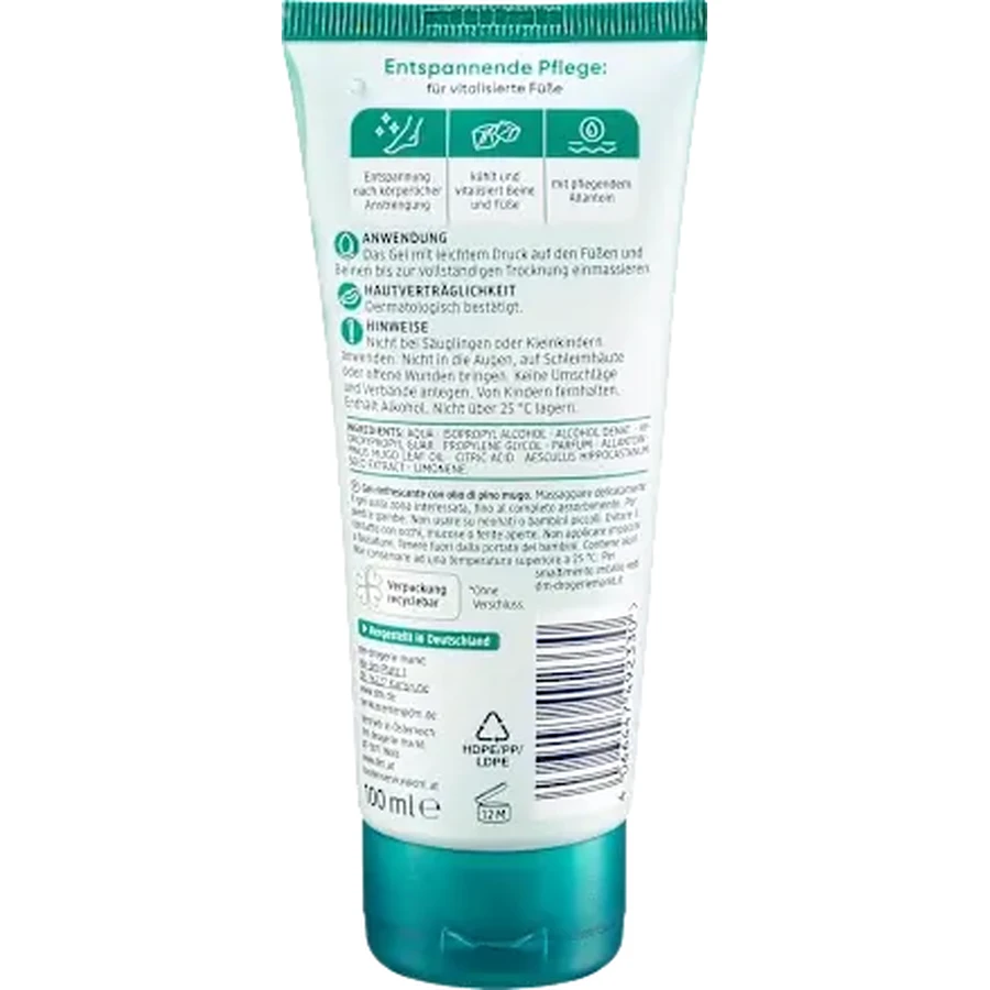 Balea Active żel do stóp z sosną i rumiankiem, 100 ml: ceny i cechy