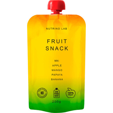 Nutrino Lab Snack, purea di frutti di mare, mango, papaya, banana, 200 g