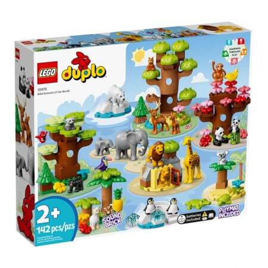 Animales salvajes del mundo Lego Duplo, 2 años+, 10975, Lego