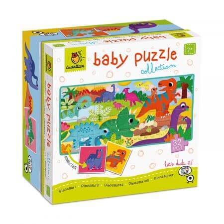 Baby Puzzle Dinosaurier, +2 Jahre, Ludattica