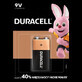 Pila alcalina de 9 V, 1 unidad, Duracell