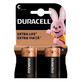 Pilas alcalinas C Extra Life, 2 unidades, Duracell