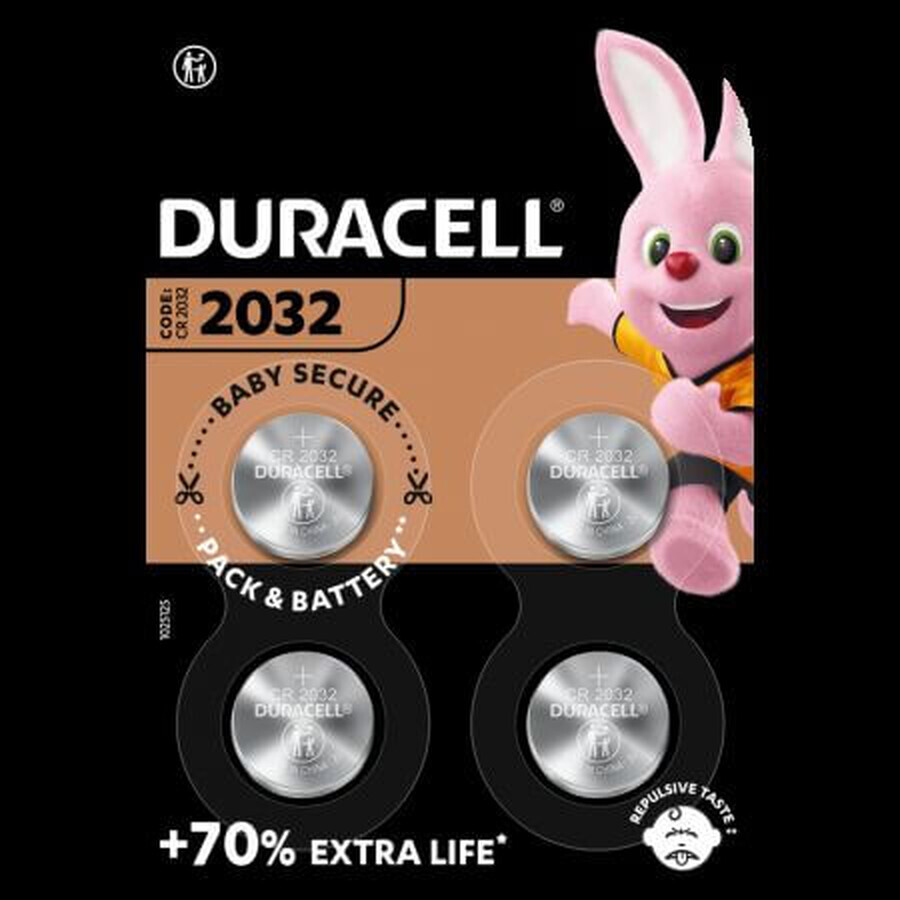 Pilas de litio redondas de 3 V 2032, 2 unidades, Duracell