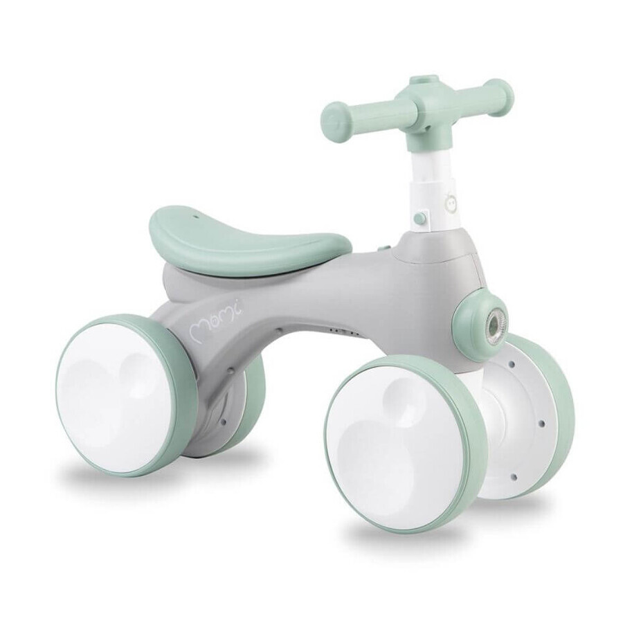 Bicicleta cu lumini, sunet si difuzor de balonase Tobis, Grey, Momi