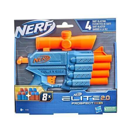 Nerf Blaster Elite 2.0 Prospect QS 4, +8 años, Hasbro