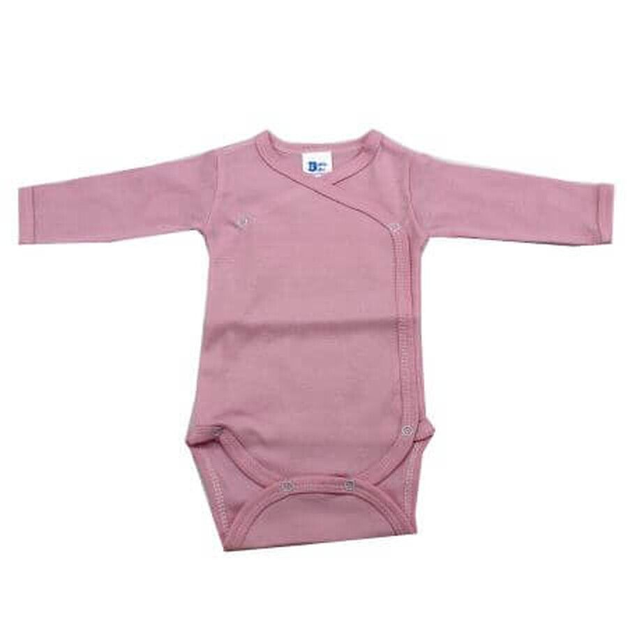 Body en coton côtelé à manches longues, 0-3 mois, Pink, Baltic Bebe