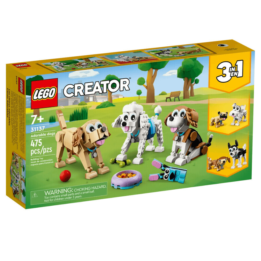 Adorables perros Lego Creator, 7 años+, 31137, Lego