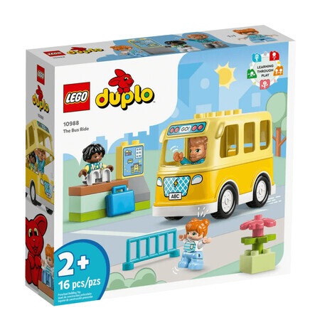 Calatoria cu autobuzul Lego Duplo, 2 ani+, 10988, Lego