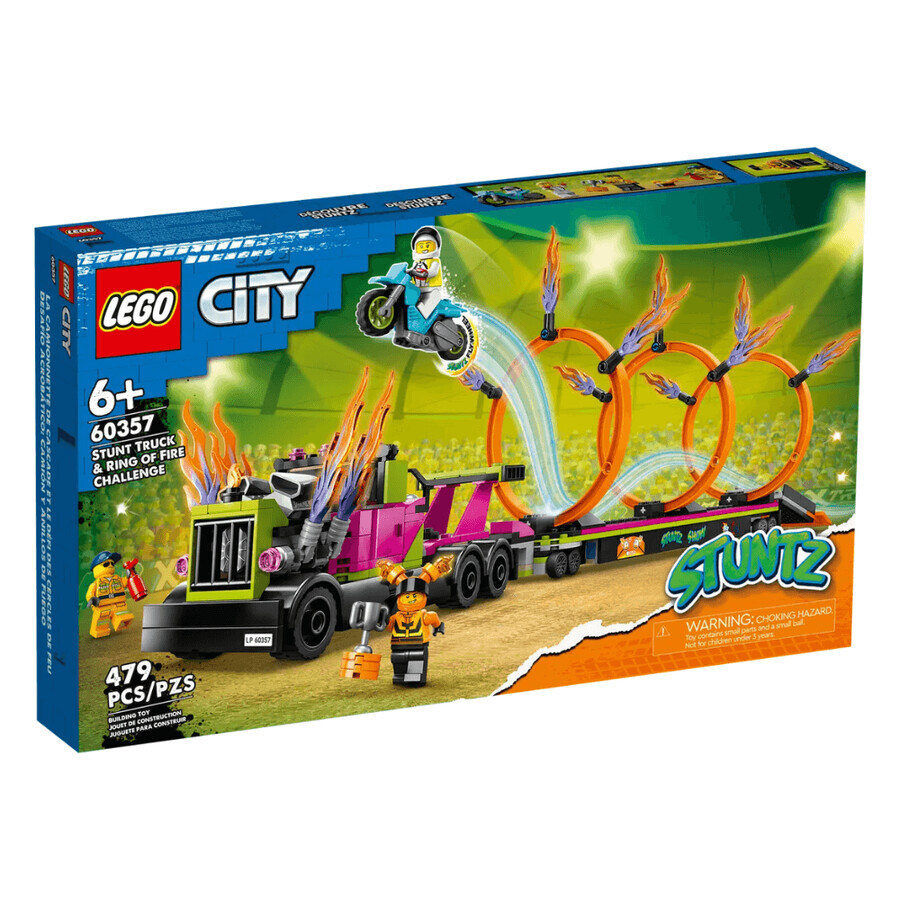 Lego City Stunttruck en Vuurring Uitdaging, 6 jaar+, 60357, Lego