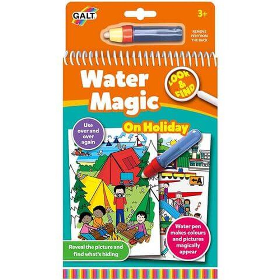 Libro para colorear, De vacaciones, Magia acuática, +3 años, Galt