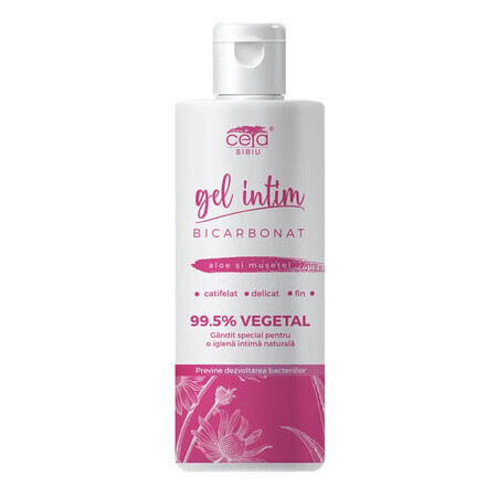 Gel íntimo 99,5% vegetal con bicarbonato, aloe y manzanilla, 200 ml, Ceta Sibiu