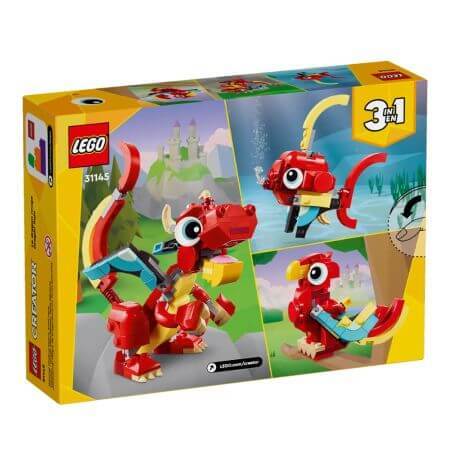 Roter Drache, +6 Jahre, 31145, Lego Creator 3 in 1