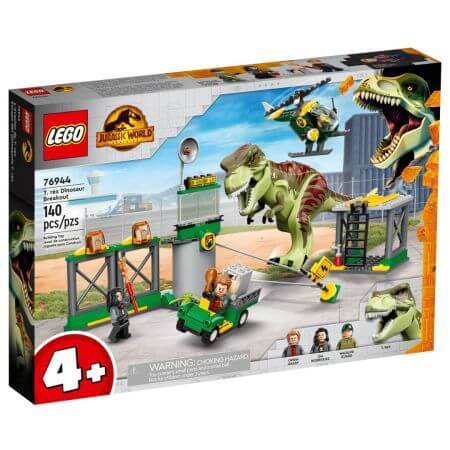 Escape del dinosaurio T-Rex Lego Jurassic World, +4 años, 76944, Lego