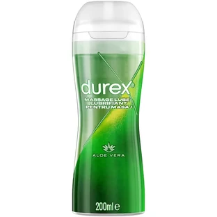 Gel lubrifiant pentru masaj 2în1 Stimulating Aloe Vera, 200 ml, Durex Play