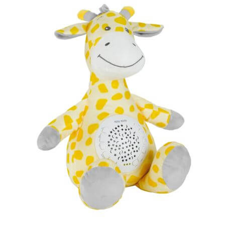 Pluche muzikaal speelgoed met projector, Giraffe, Milly mally