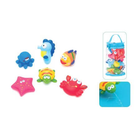 Juguetes de colores para el baño, Set 6 pcs, Fillikid