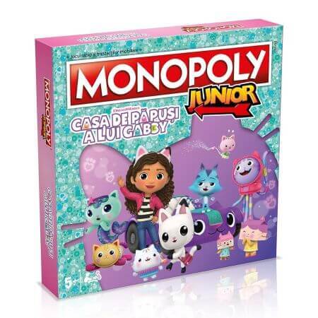 Monopoly junior Gabby's Dollhouse, 5 años +, Winning Moves