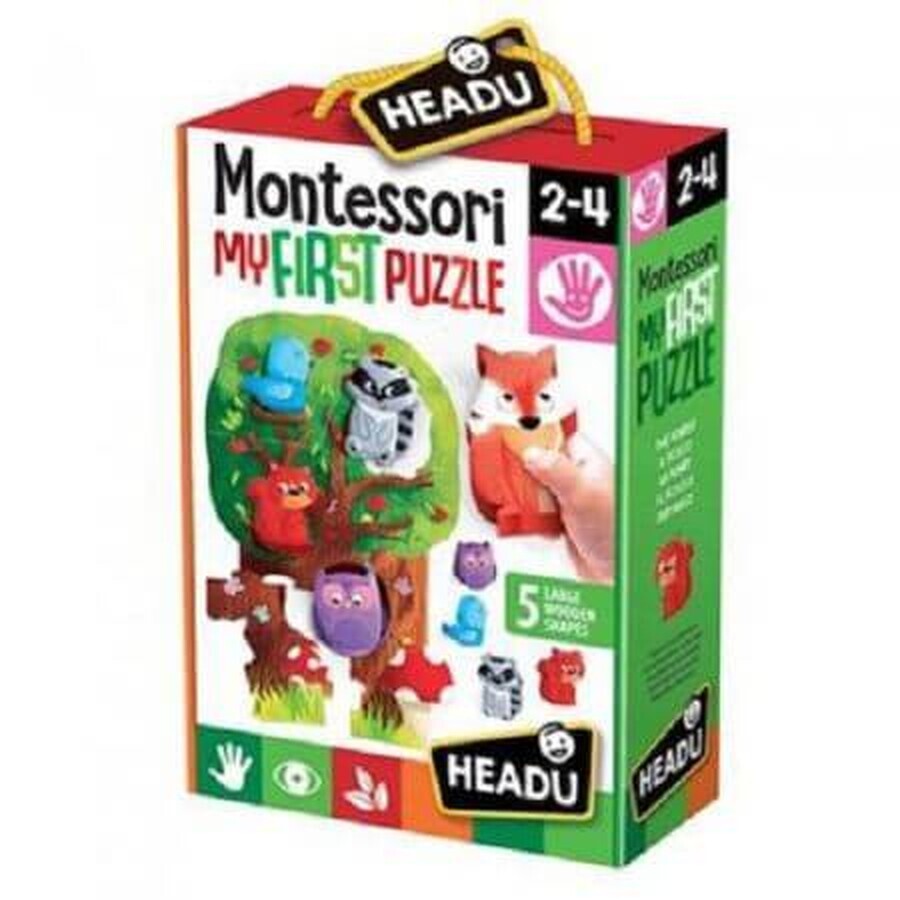 Montessori Mi Primer Puzzle Bosque, +2 años, Headu