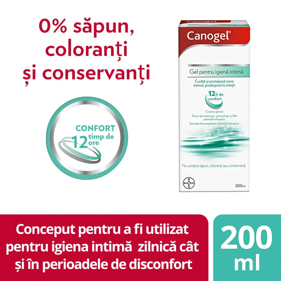 Canogel, 200 ml, gel higiene íntima, Bayer