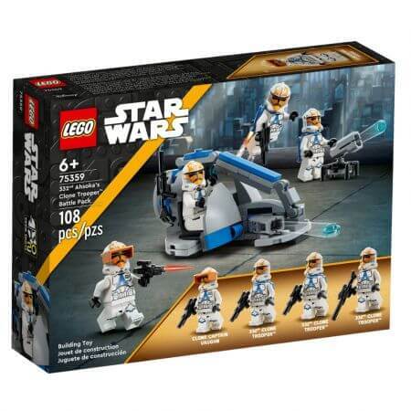 Pack de batalla de soldados clon de Ahsoka de la Compañía 332 Lego Star Wars, 6 años+, 75359, Lego