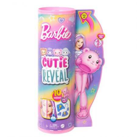 Muñeca Barbie Cutie Reveal, Osito de peluche, Barbie