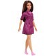 Mu&#241;eca Barbie Fashionista, Satena con vestido morado, Barbie