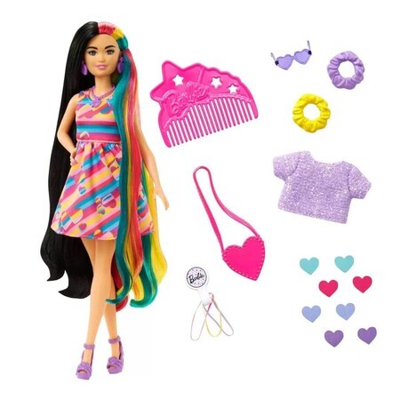 Bambola Barbie Totally Hair, bruna, Barbie