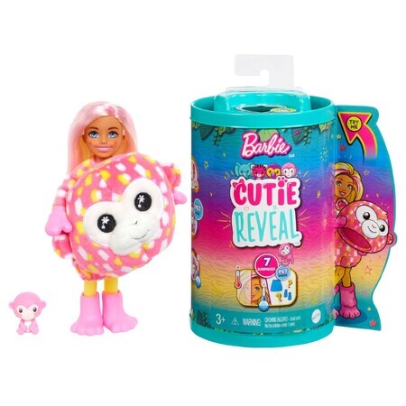 Chelsea Cutie Revelar muñeca, Mono, Barbie