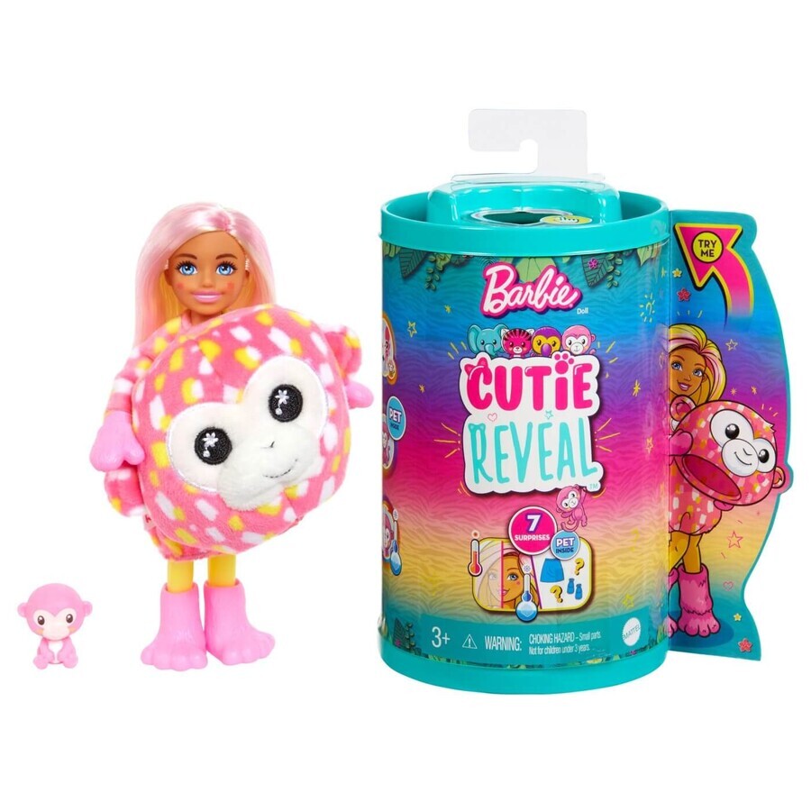 Chelsea Cutie Revelar muñeca, Mono, Barbie