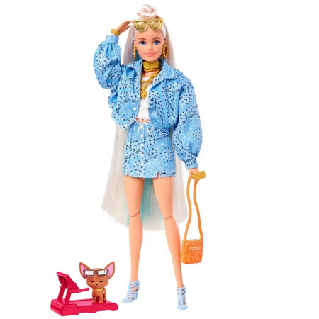 Barbie Extra Stirnband Puppe, 3 Jahre+, Barbie