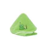 Toalla con capison Rana, Verde, 75x75 cm, Fillikid