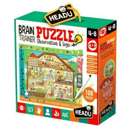 Puzzle de entrenamiento mental, 108 piezas, Headu