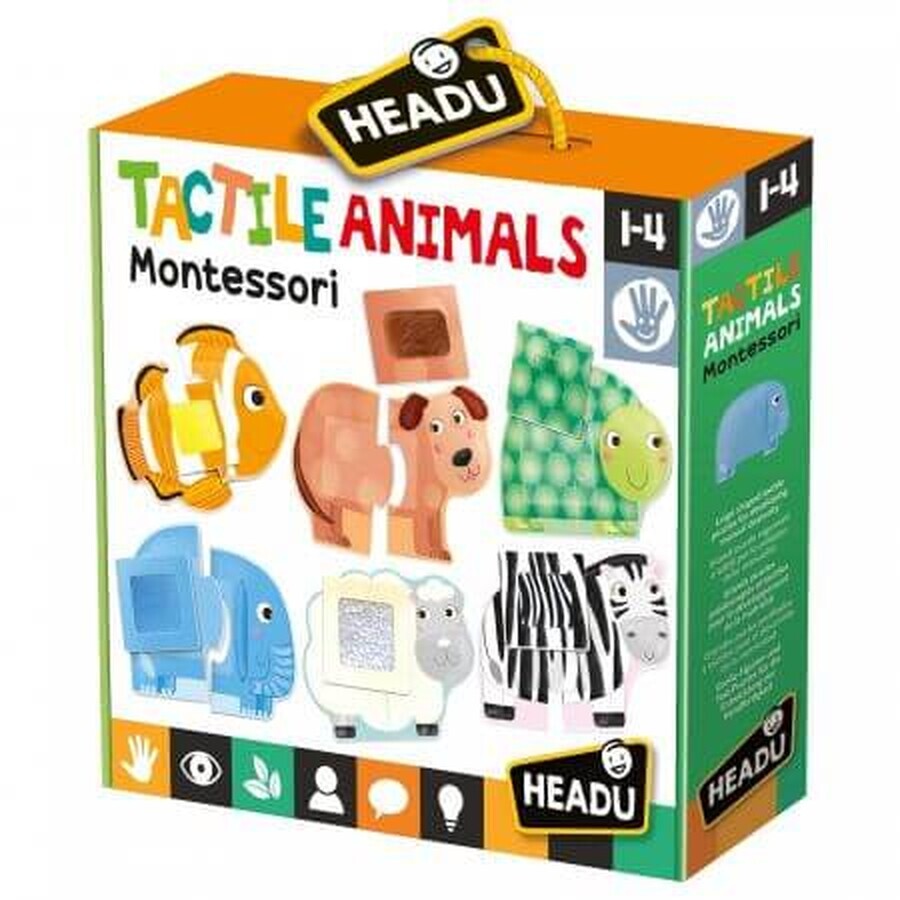 Puzzle con animales sensoriales, Headu