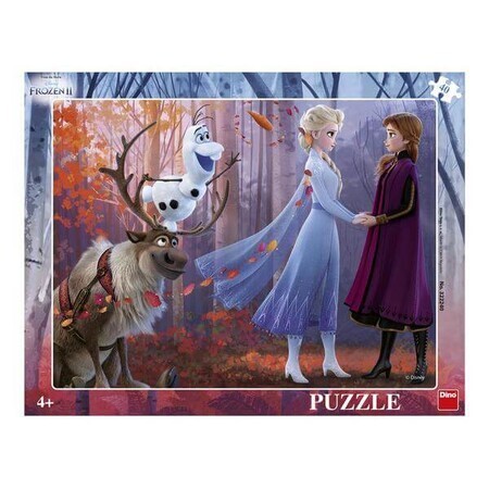 Puzzle con marco Frozen II, 4 años+, 40 piezas, Dino Toys