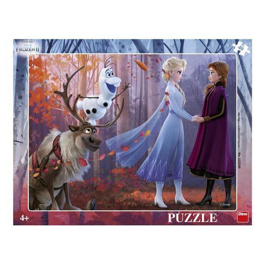 Puzzle avec cadre Frozen II, 4 ans+, 40 pièces, Dino Toys