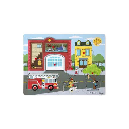 Puzzle sonoro Bomberos, +2 años, Melissa and Doug