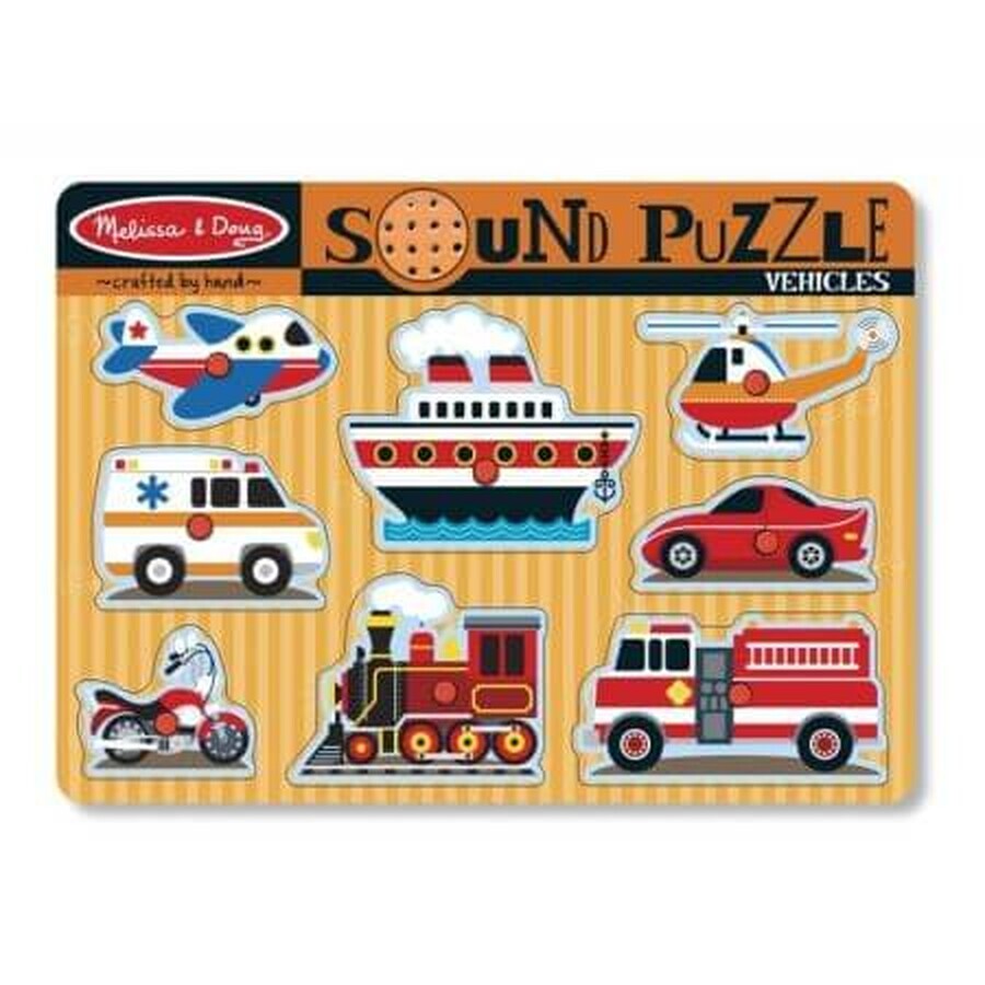 Puzzle de sonidos de vehículos, Melissa and Doug