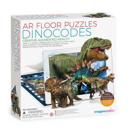 AR Realidad Aumentada Puzzle de suelo, Dinosaurios, 4M